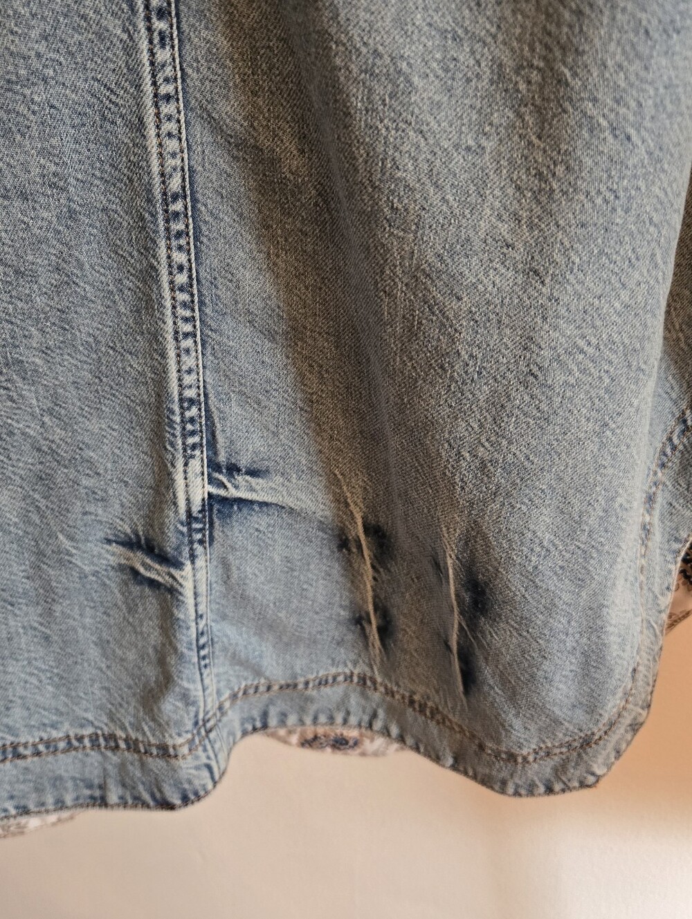Anthropologie Pilcro Long Denim Oversized Duster Long Jacket - Picture 10 of 13